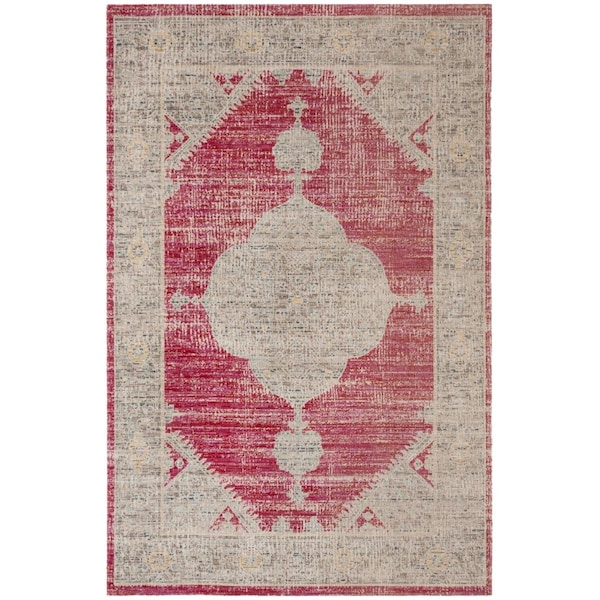 Safavieh 4 x 6 ft. Montage Rustic Small Rectangular Area Rug, Rose and Grey MTG373P-4 - main